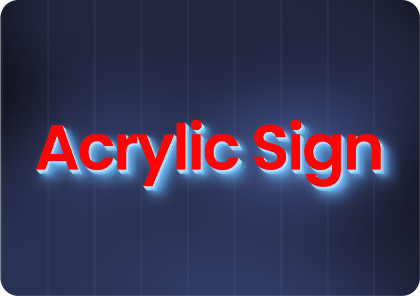 Acylic Signs made with Sign Customiser