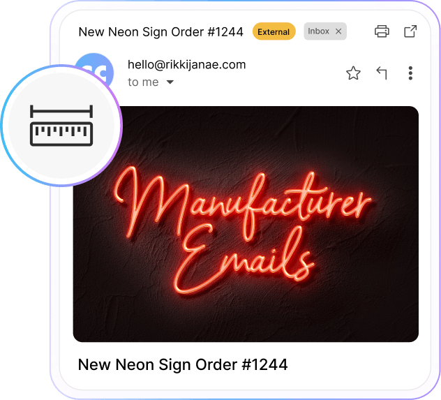 Custom manufacturer Emails