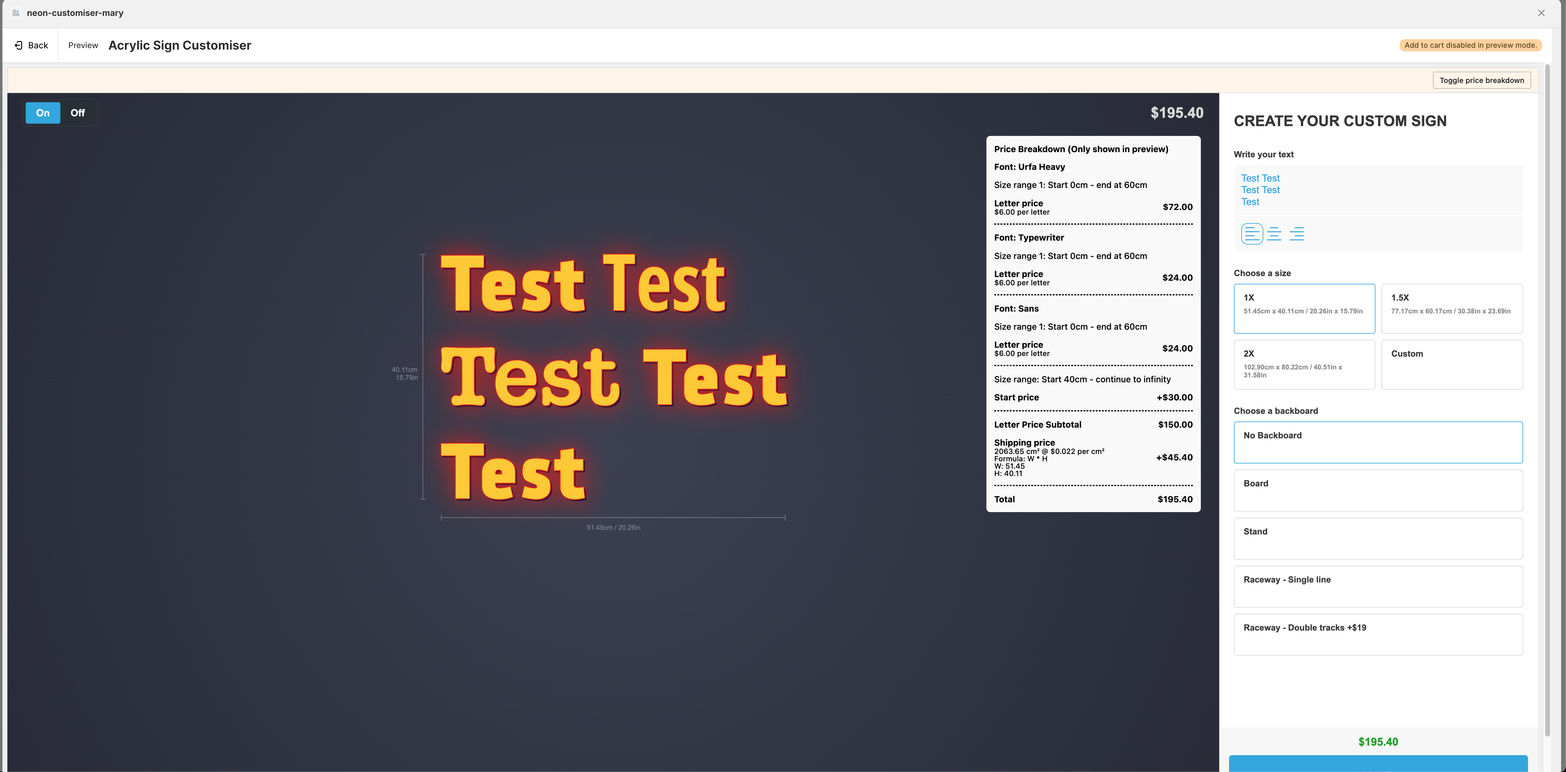 Fixed width with new update to pricing