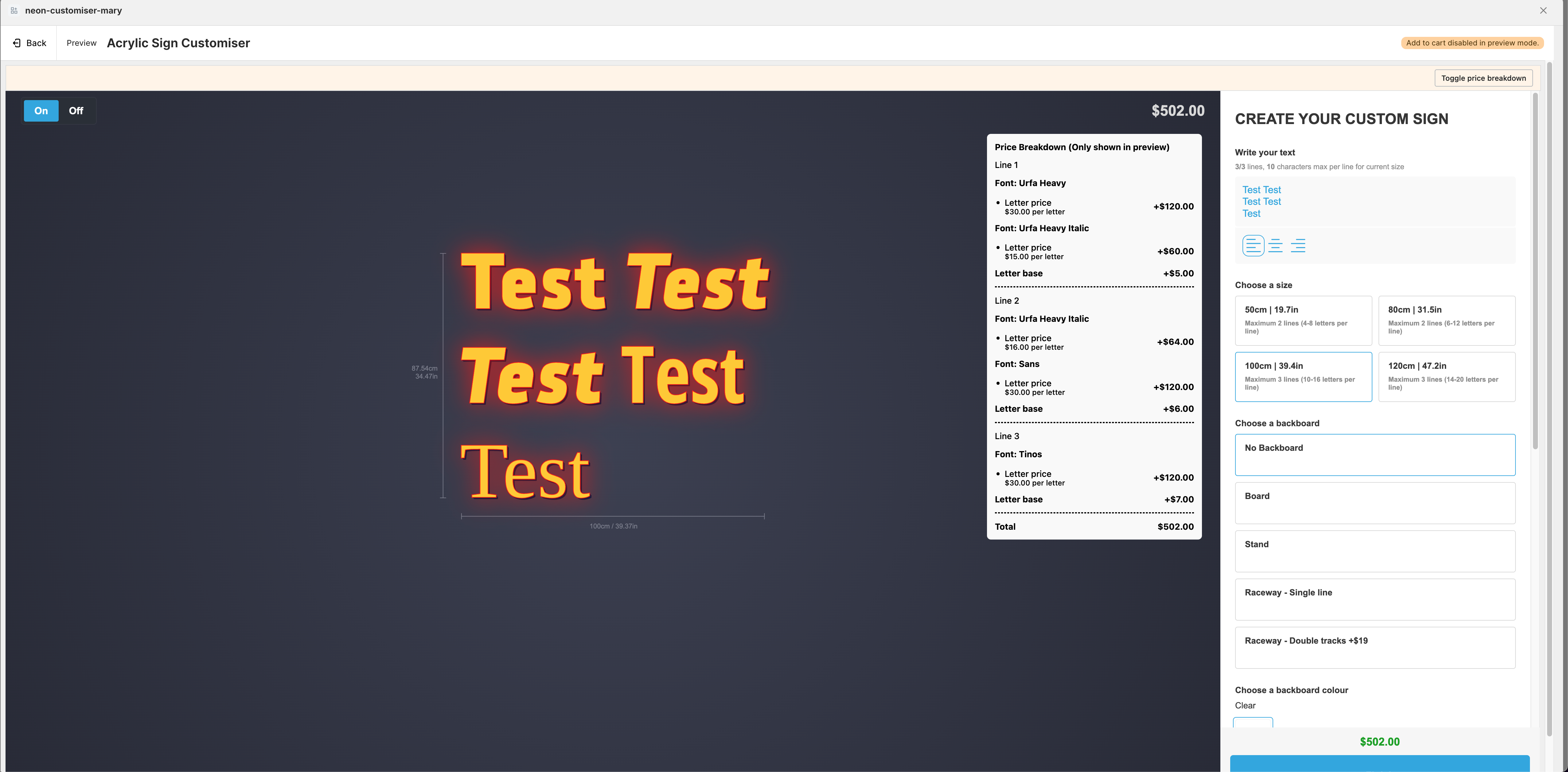 Fixed width with new update to pricing